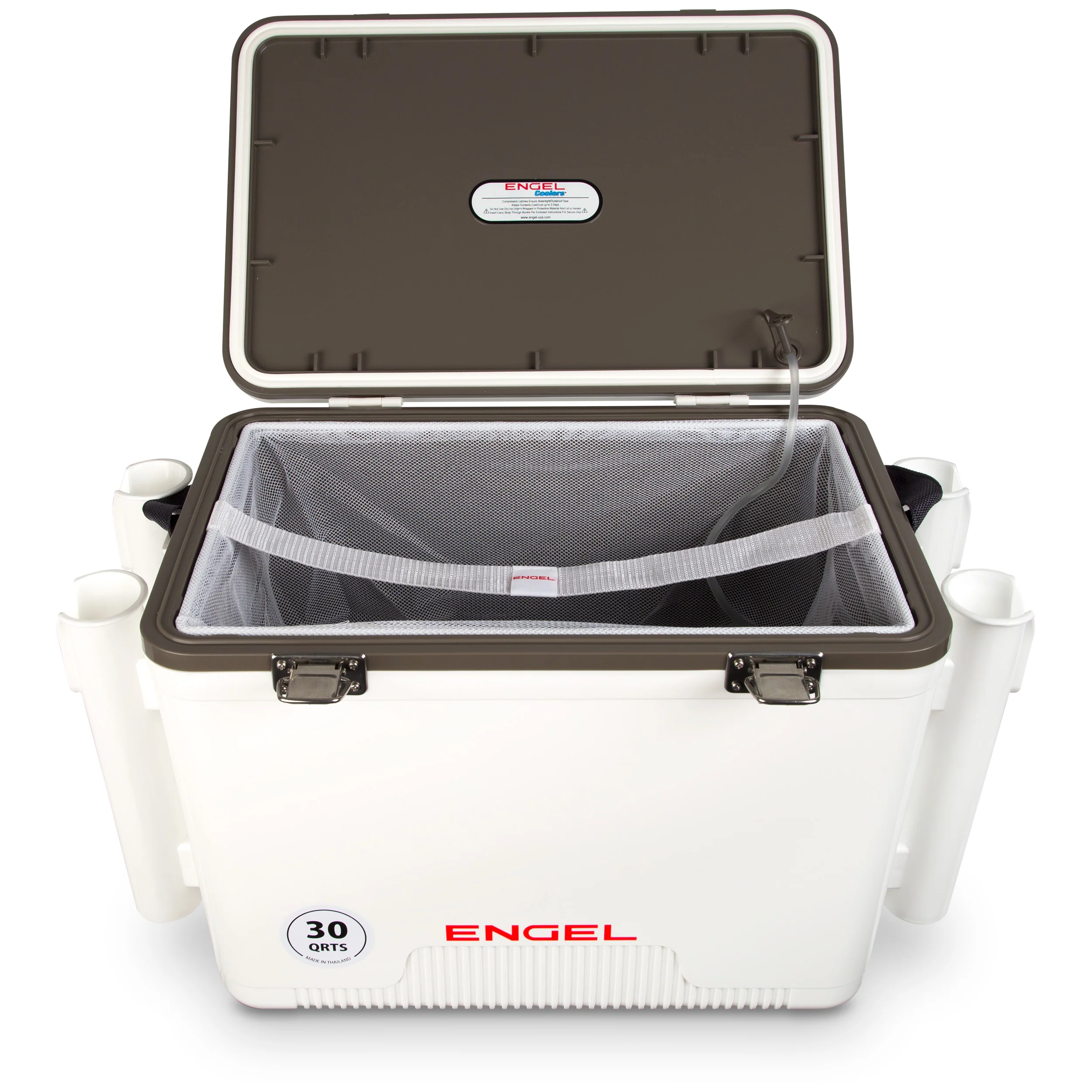 Original 30 Quart Live Bait Drybox/Cooler with Rod Holders - Image 4