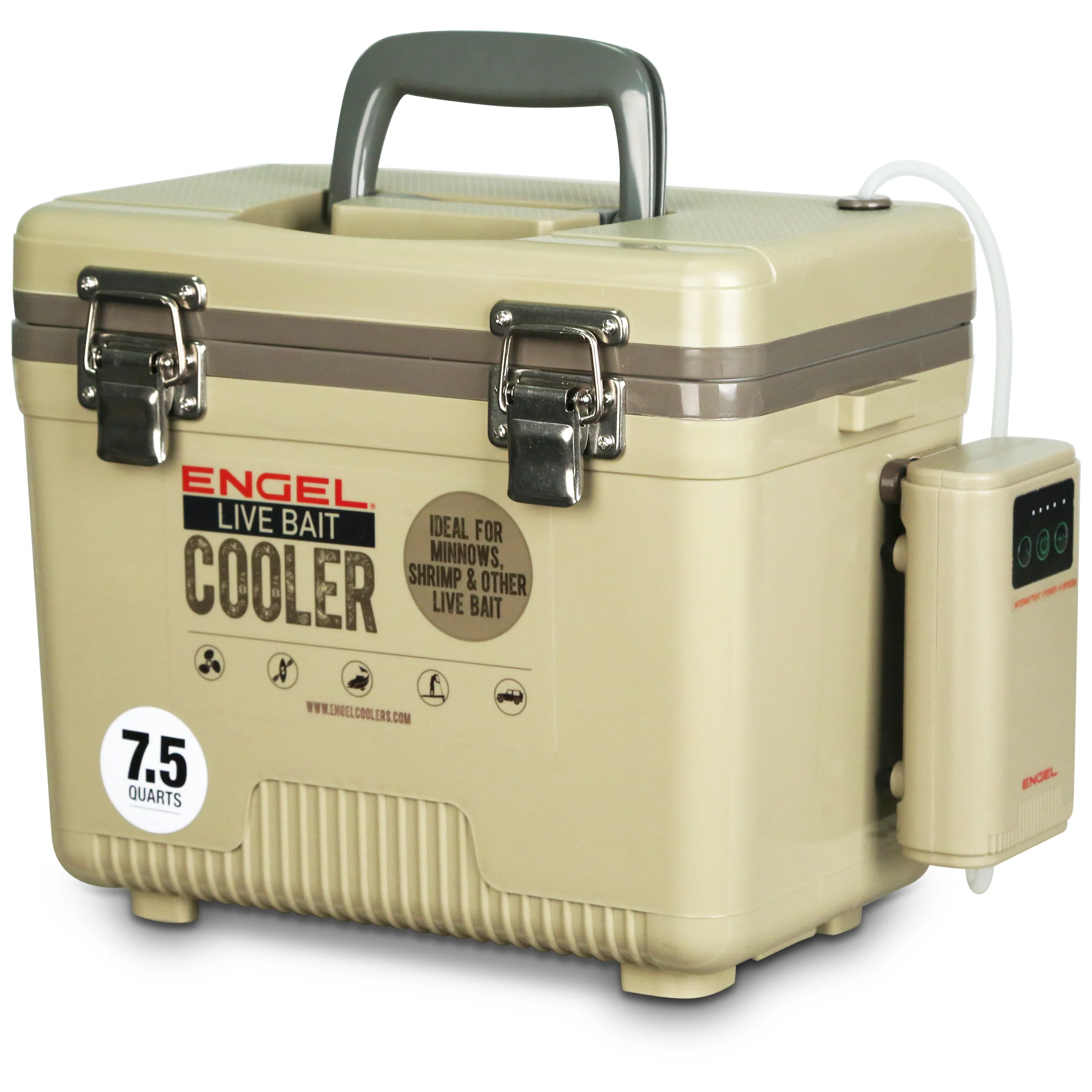 Engel 7.5Qt Live bait Pro Cooler with AP3 Rechargeable Aerator & Stainless Hardware - Image 14