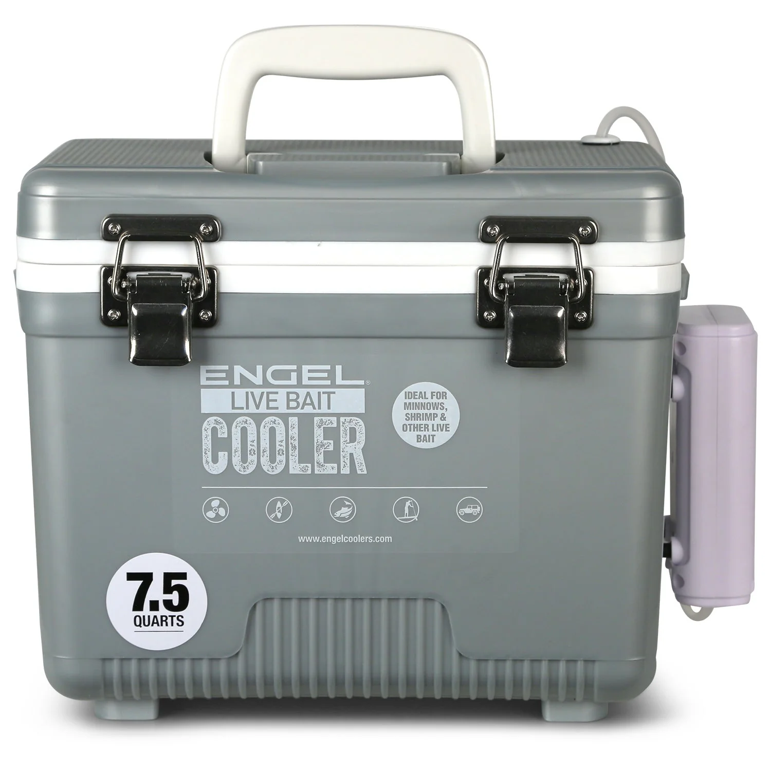 Engel 7.5Qt Live bait Pro Cooler with AP3 Rechargeable Aerator & Stainless Hardware - Image 19