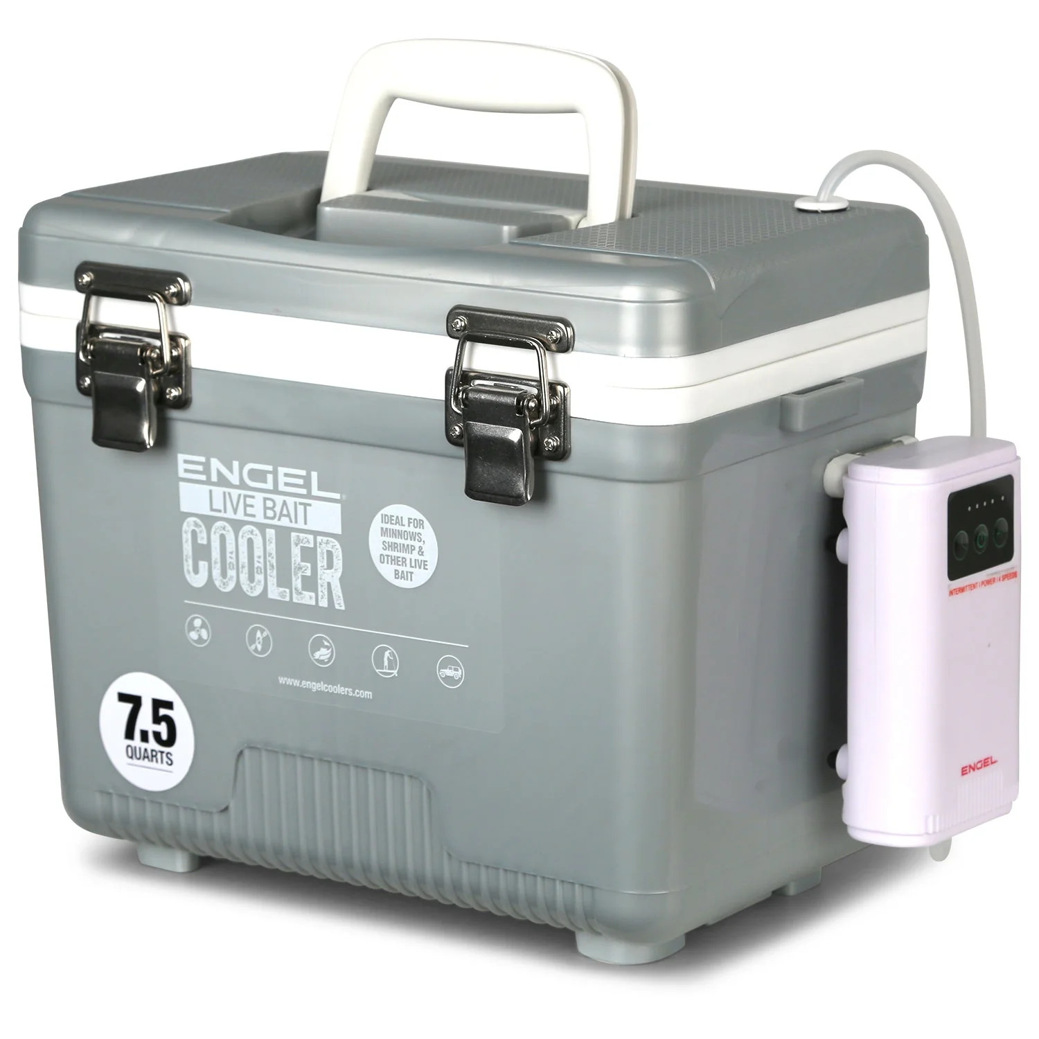 Engel 7.5Qt Live bait Pro Cooler with AP3 Rechargeable Aerator & Stainless Hardware - Image 22