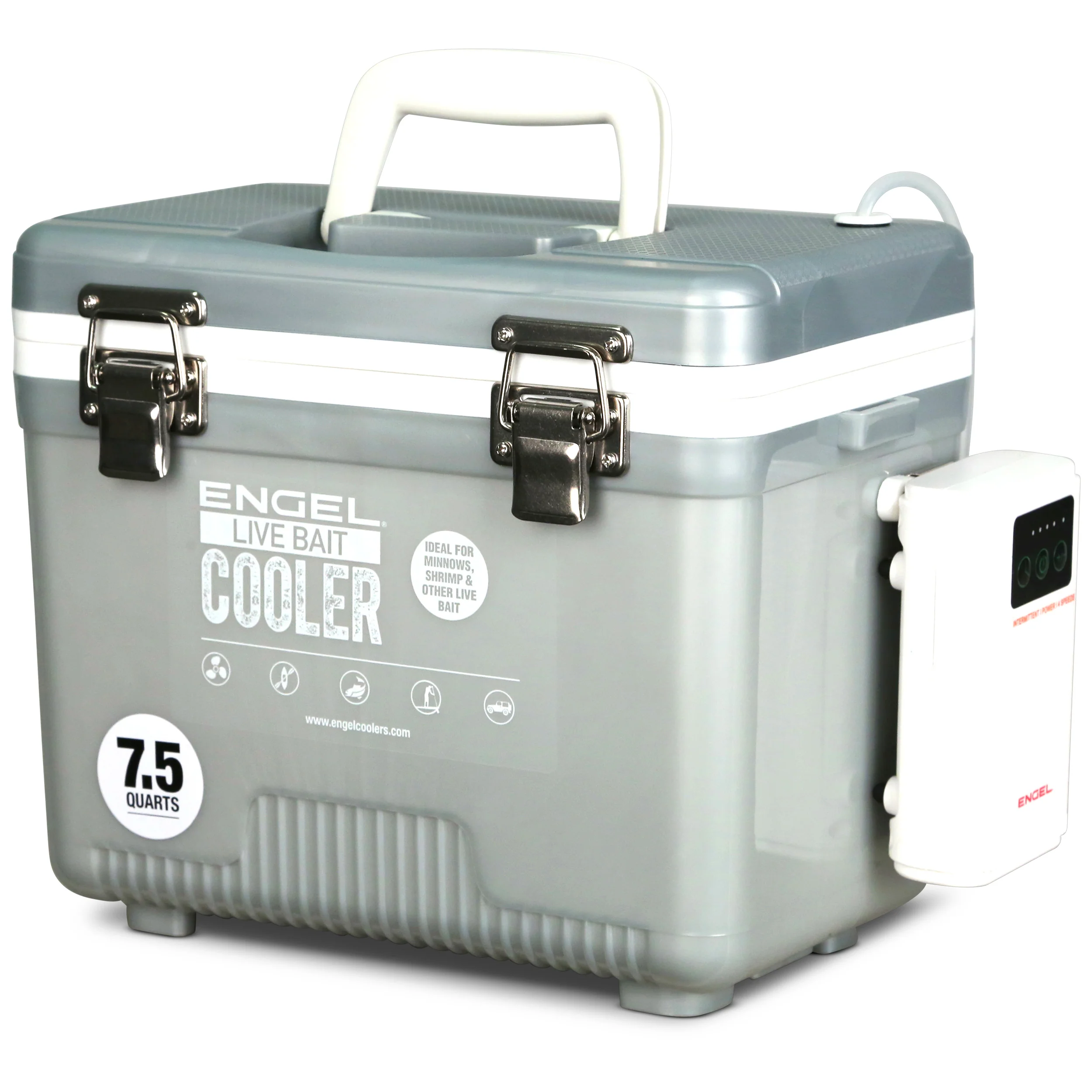 Engel 7.5Qt Live bait Pro Cooler with AP3 Rechargeable Aerator & Stainless Hardware - Image 27