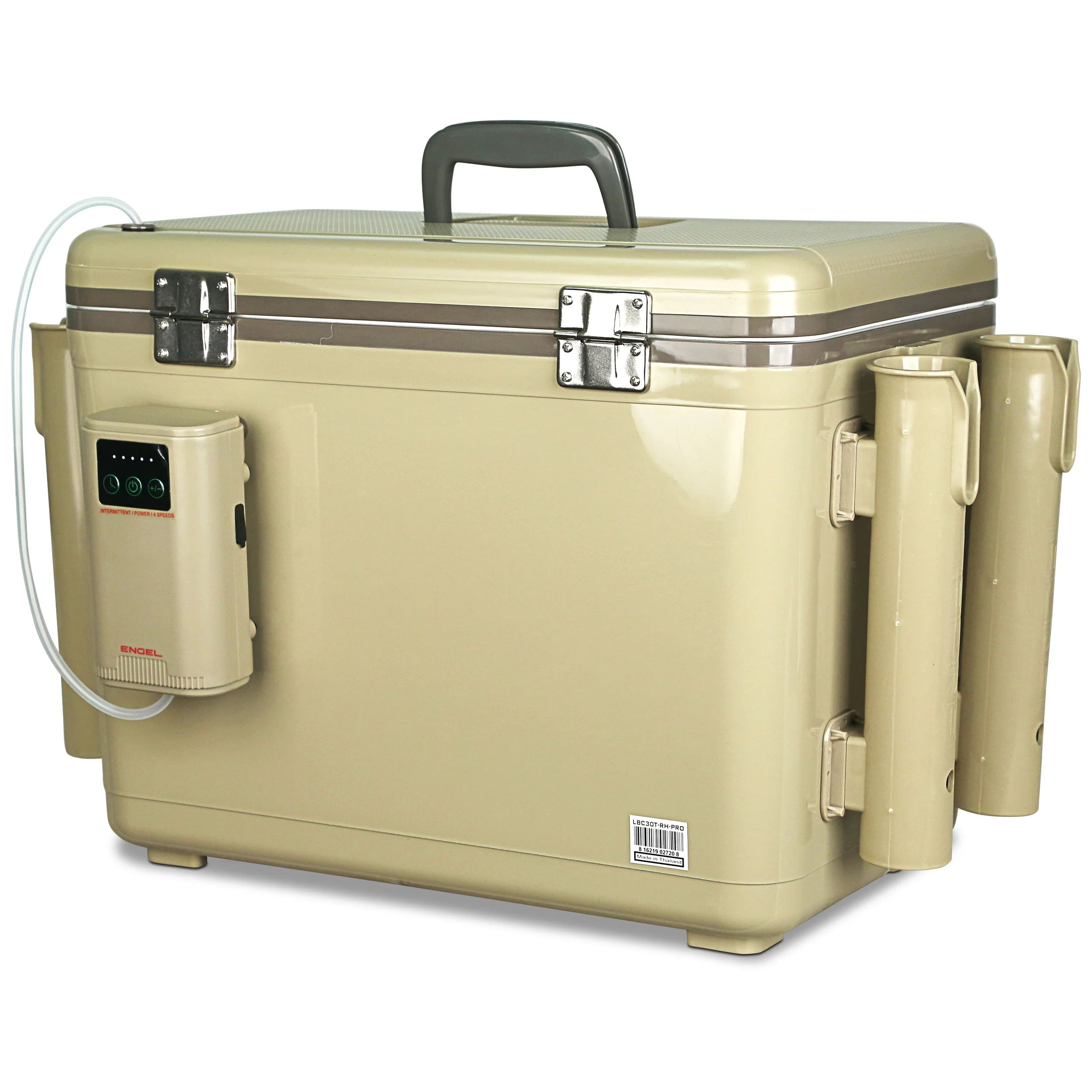 Engel 30Qt Live bait Pro Cooler with AP4 XL Rechargeable Aerator, Rod Holders & Stainless Hardware - Image 14