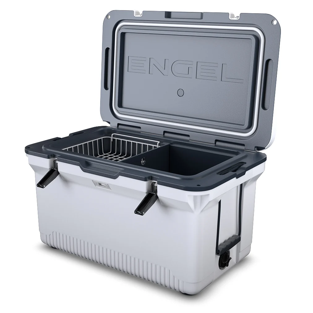 ENGEL 60QT UltraLite Injection-Molded Cooler With Wire Basket and Divider - Image 3