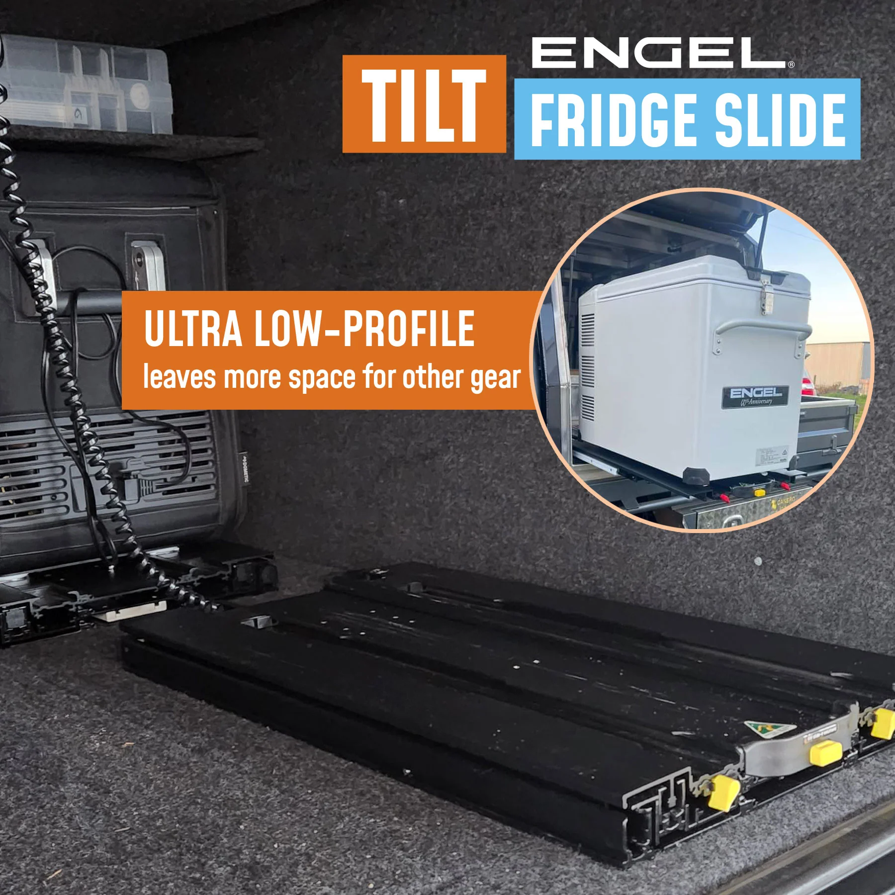 Engel Low-Profile Front-Pull Tilt Fridge Slide - Image 5
