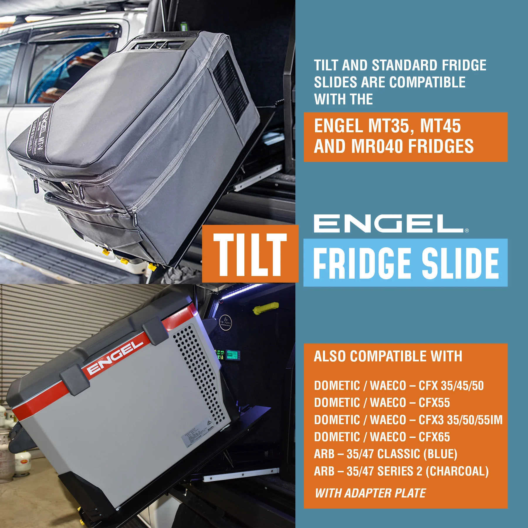 Engel Low-Profile Front-Pull Tilt Fridge Slide - Image 7