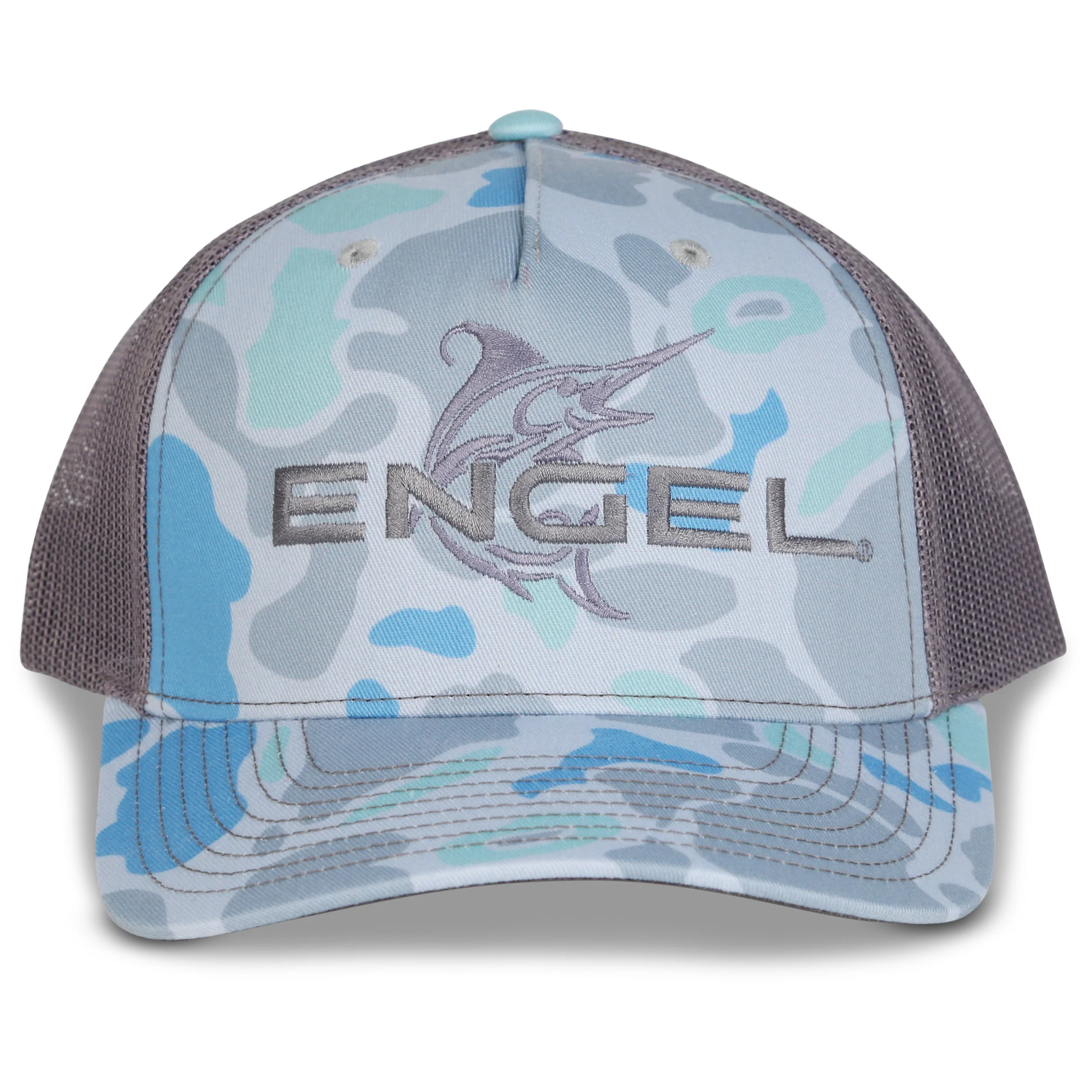 Engel Saltwater Camo & Charcoal 112 Trucker Cap by Richardson® - Image 6